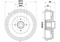 BRAKE DRUM 8DT