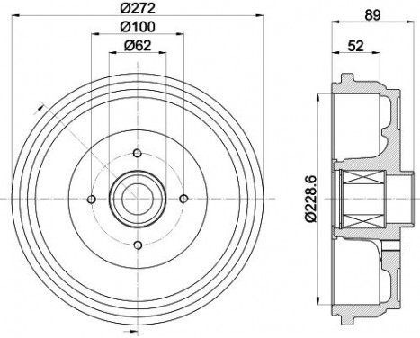 BRAKE DRUM 8DT