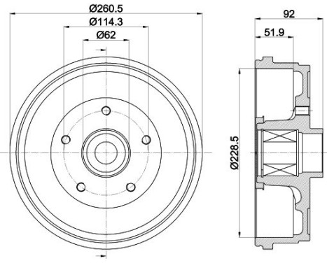 BRAKE DRUM 8DT