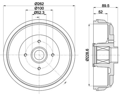 BRAKE DRUM 8DT