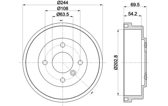 BRAKE DRUM 8DT, Image 4