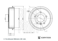 Brake drum ADBP470036 Blue Print