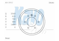 Brake Drum BD-3852 Kavo parts