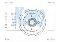 Brake Drum BD-6852 Kavo parts