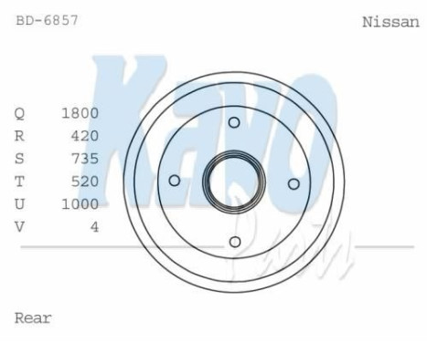 Brake Drum BD-6857 Kavo parts