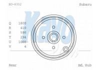 Brake Drum BD-8352 Kavo parts