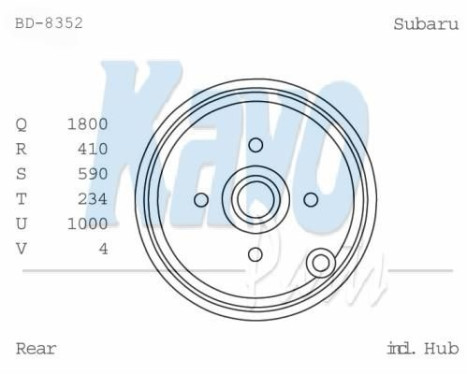 Brake Drum BD-8352 Kavo parts