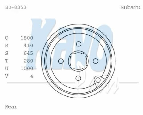 Brake Drum BD-8353 Kavo parts