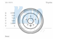 Brake Drum BD-9605 Kavo parts