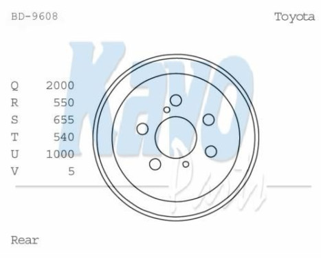 Brake Drum BD-9608 Kavo parts