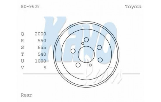 Brake Drum BD-9608 Kavo parts