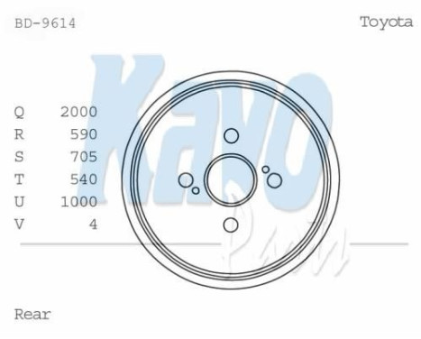 Brake Drum BD-9614 Kavo parts