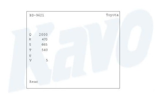 Brake Drum BD-9621 Kavo parts