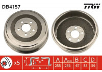 Brake Drum DB4157 TRW