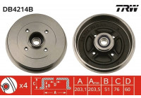 Brake Drum DB4214B TRW