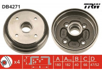 Brake Drum DB4271 TRW