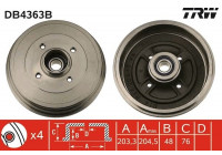 Brake Drum DB4363B TRW