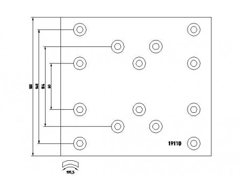 Brake Lining Kit, drum brake, Image 2