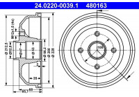 Brake Drum 24.0220-0039.1 ATE