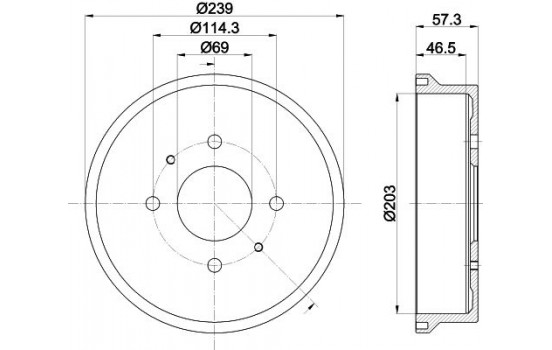 BRAKE DRUM 8DT