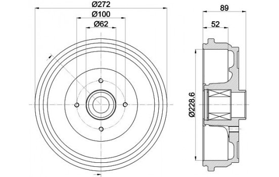 BRAKE DRUM 8DT