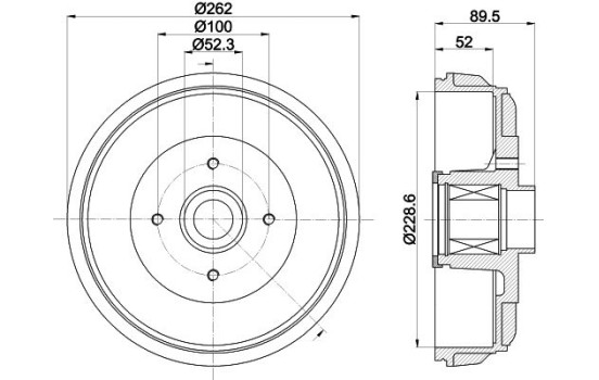 BRAKE DRUM 8DT