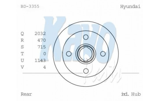 Brake Drum BD-3355 Kavo parts