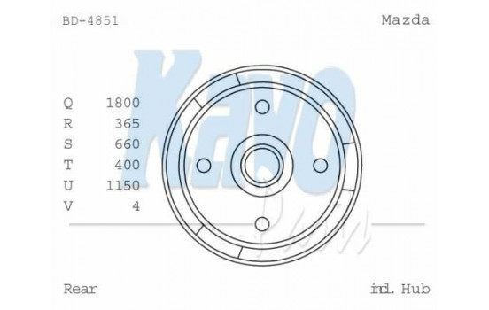 Brake Drum BD-4851 Kavo parts