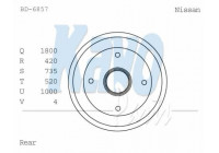 Brake Drum BD-6857 Kavo parts