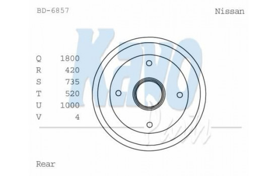 Brake Drum BD-6857 Kavo parts