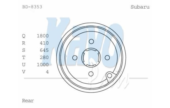 Brake Drum BD-8353 Kavo parts