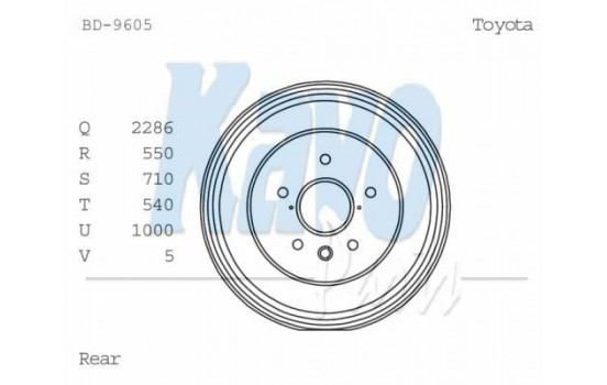 Brake Drum BD-9605 Kavo parts