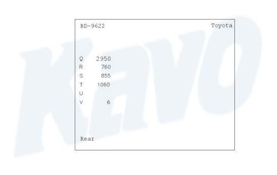 Brake Drum BD-9622 Kavo parts