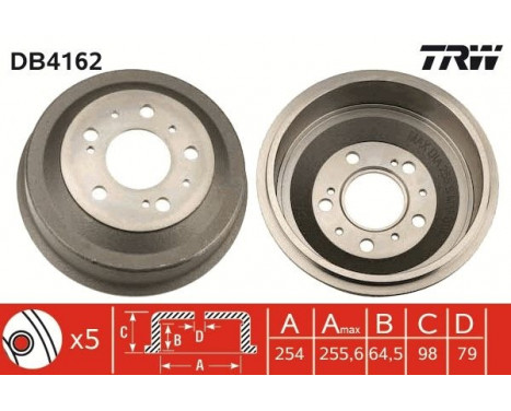 Brake Drum DB4162 TRW