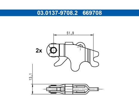 Accessories, parking brake shoe