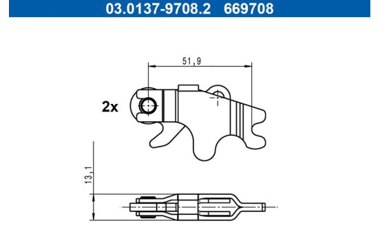 Accessories, parking brake shoe
