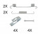 Accessory Kit, brake shoes