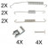 Accessory Kit, brake shoes