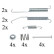 Accessory Kit, brake shoes