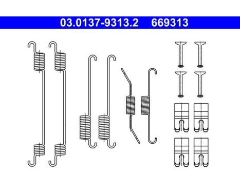 Accessory Kit, brake shoes