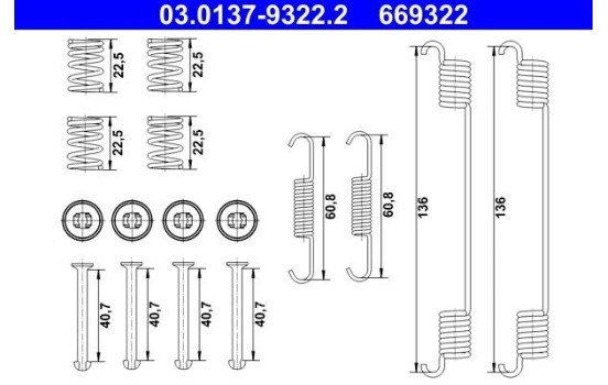 Accessory Kit, brake shoes