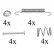 Accessory Kit, parking brake shoes