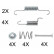 Accessory Kit, parking brake shoes