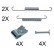 Accessory Kit, parking brake shoes