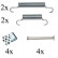 Accessory Kit, parking brake shoes