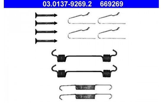Accessory Kit, parking brake shoes
