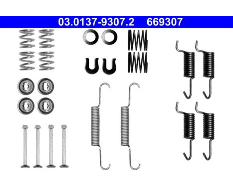 Accessory Kit, parking brake shoes