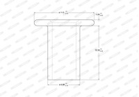 Spreading staple, drum brake lining