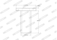 Spreading staple, drum brake lining
