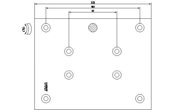Brake lining set, drum brake